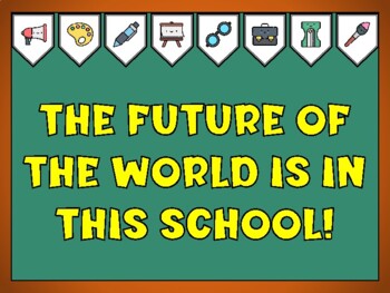 Back To School Bulletin Board Kit & Door Décor, THE FUTURE OF THE WORLD IS...