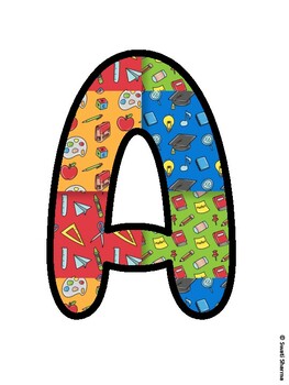 Back To School Bulletin Board Letters, Back To School Hallway Display