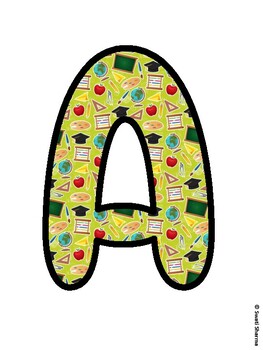 Back To School Bulletin Board Letters, Back To School Hallway Display