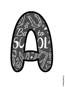Back To School Bulletin Board Letters, Back To School Hallway Display