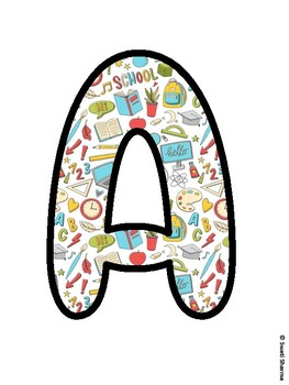 Back To School Bulletin Board Letters, Back To School Hallway Display
