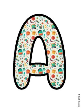 Back To School Bulletin Board Letters, Back To School Hallway Display