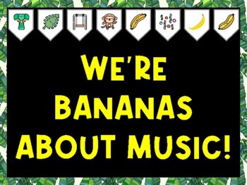 Banana Bulletin Board Kit & Door Décor, WE'RE BANANAS ABOUT MUSIC!