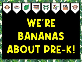 Banana Bulletin Board Kit & Door Décor, WE'RE BANANAS ABOUT PRE-K!