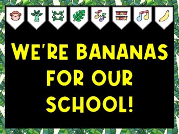 Banana Bulletin Board Kit & Door Décor, WE'RE BANANAS FOR OUR SCHOOL!