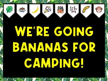 Banana Bulletin Board Kit & Door Décor, WE'RE GOING BANANAS FOR CAMPING!