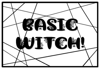 BASIC WITCH!, Halloween Coloring Pages, Halloween Morning Work