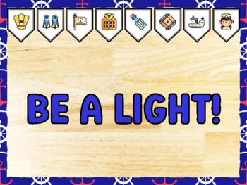 BE A LIGHT! Nautical Bulletin Board Kit & Door Décor