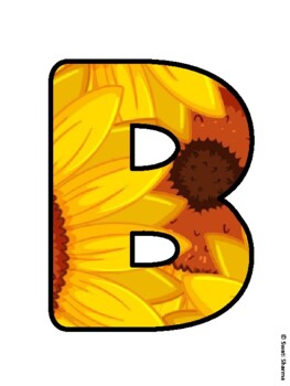 BE A SUNFLOWER! BE BRIGHT! Sunflower Bulletin Board Letters