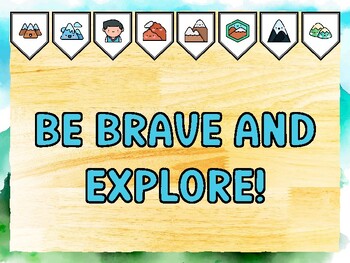 BE BRAVE AND EXPLORE! Mountain Bulletin Board Kit