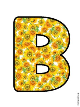 BE KIND TO YOURSELF! Sunflower Bulletin Board Letters