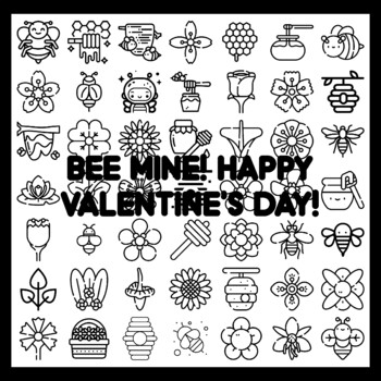 BEE MINE! HAPPY VALENTINE'S DAY! Bee Bulletin Board Activity 3x3 feet