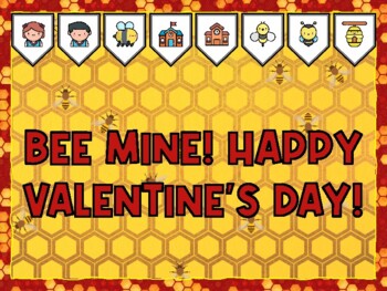 BEE MINE! HAPPY VALENTINE'S DAY! Bee Bulletin Board Kit & Door Décor,