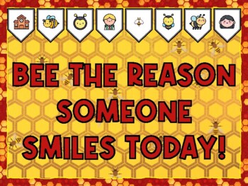 BEE THE REASON SOMEONE SMILES TODAY! Bee Bulletin Board Kit & Door Décor,