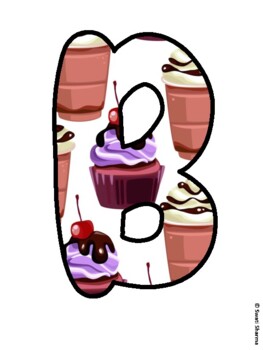 BEING A TEAM IS SWEET! Cupcake Bulletin Board Letters
