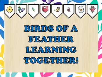 Birds Bulletin Board Kit & Door Décor, BIRDS OF A FEATHER LEARNING TOGETHER!