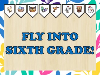 Birds Bulletin Board Kit & Door Décor, FLY INTO SIXTH GRADE!