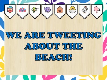 Birds Bulletin Board Kit & Door Décor, WE ARE TWEETING ABOUT THE BEACH!