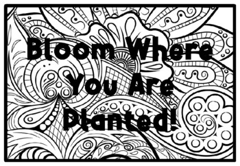 BLOOM WHERE YOU ARE PLANTED! Spring Activity, Spring Coloring Pages