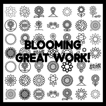 BLOOMING GREAT WORK! Sunflower Bulletin Board Activity 3x3 feet
