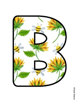 BLOOMING GREAT WORK! Sunflower Bulletin Board Letters