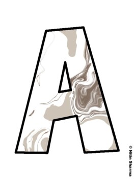 Boho Marble Fall Bulletin Board Letters, Fall Hallway Display Letters, Fall A