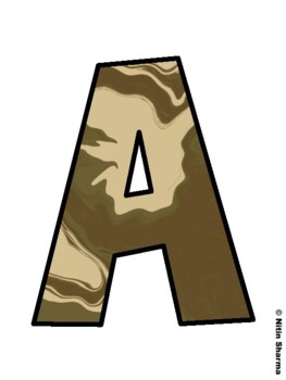 Boho Marble Fall Bulletin Board Letters, Fall Hallway Display Letters, Fall A