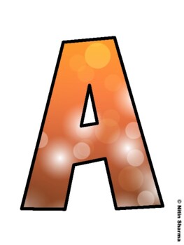 Bokeh Fall Bulletin Board Letters, Fall Hallway Display Letters, Fall Alphabe