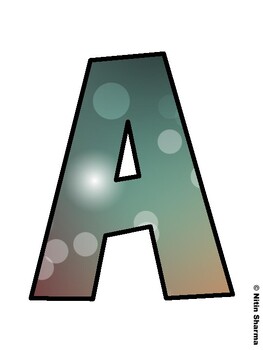 Bokeh Fall Bulletin Board Letters, Fall Hallway Display Letters, Fall Alphabe