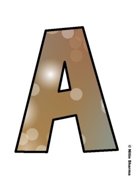 Bokeh Fall Bulletin Board Letters, Fall Hallway Display Letters, Fall Alphabe