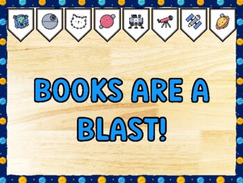 BOOKS ARE A BLAST! Galaxy Bulletin Board Kit & Door Décor