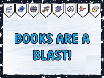 BOOKS ARE A BLAST! Galaxy Bulletin Board Kit & Door Décor