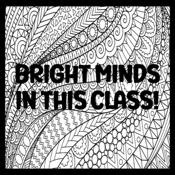 BRIGHT MINDS IN THIS CLASS! 3 by 3 Feet Back To School Bulletin Boards