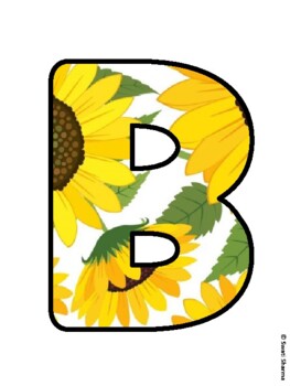 BRIGHT NEW BLOOMS THIS FALL! Sunflower Bulletin Board Letters