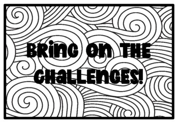 BRING ON THE CHALLENGES!, Growth Mindset Activity