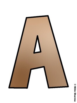 Brown Glitter Fall Bulletin Board Letters, Fall Hallway Display Letters, Fall