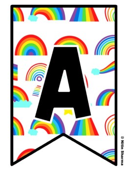 Bulletin Board Letters, Pennant Banner, Alphabet Posters, Back To School