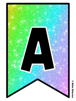 Bulletin Board Letters, Pennant Banner, Alphabet Posters, Back To School