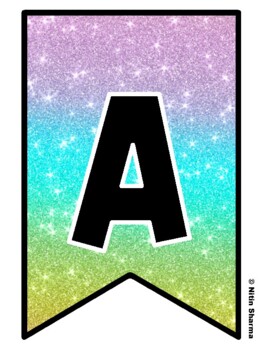 Bulletin Board Letters, Pennant Banner, Alphabet Posters, Back To School