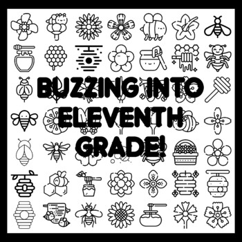 BUZZING INTO ELEVENTH GRADE! Bee Bulletin Board Activity 3x3 feet