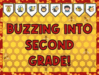 BUZZING INTO SECOND GRADE! Bee Bulletin Board Kit & Door Décor,