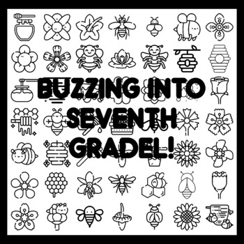 BUZZING INTO SEVENTH GRADEL! Bee Bulletin Board Activity 3x3 feet
