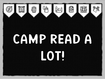 CAMP READ A LOT! Camping Theme Bulletin Board Kit, Door Décor, Camping Coloring