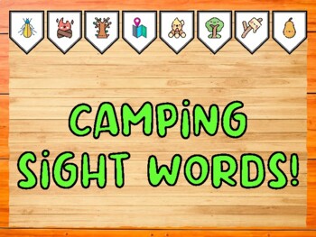 CAMPING SIGHT WORDS! Camping Bulletin Board Kit