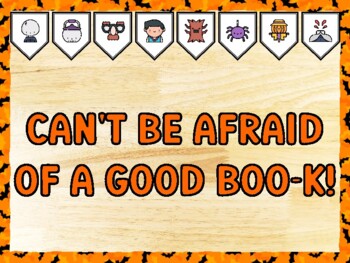 CAN'T BE AFRAID OF A GOOD BOO-K! Halloween Bulletin Board Kit & Door Décor