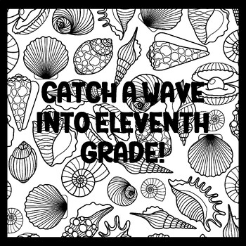 CATCH A WAVE INTO ELEVENTH GRADE! 3 by 3 Feet Beach Bulletin Boards