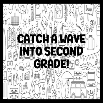CATCH A WAVE INTO SECOND GRADE! 3 by 3 Feet Beach Bulletin Boards