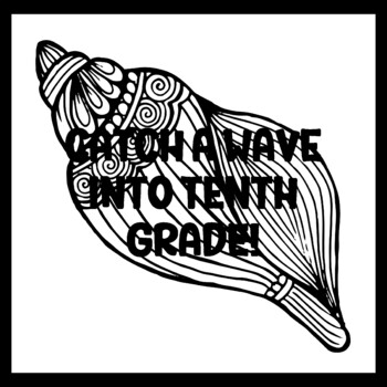 CATCH A WAVE INTO TENTH GRADE! 3 by 3 Feet Beach Bulletin Boards
