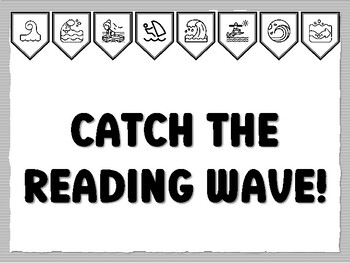 CATCH THE READING WAVE! Wave Bulletin Board Kit, Ready to print Wave Classroom