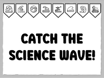CATCH THE SCIENCE WAVE! Wave Bulletin Board Kit, Ready to print Wave Classroom